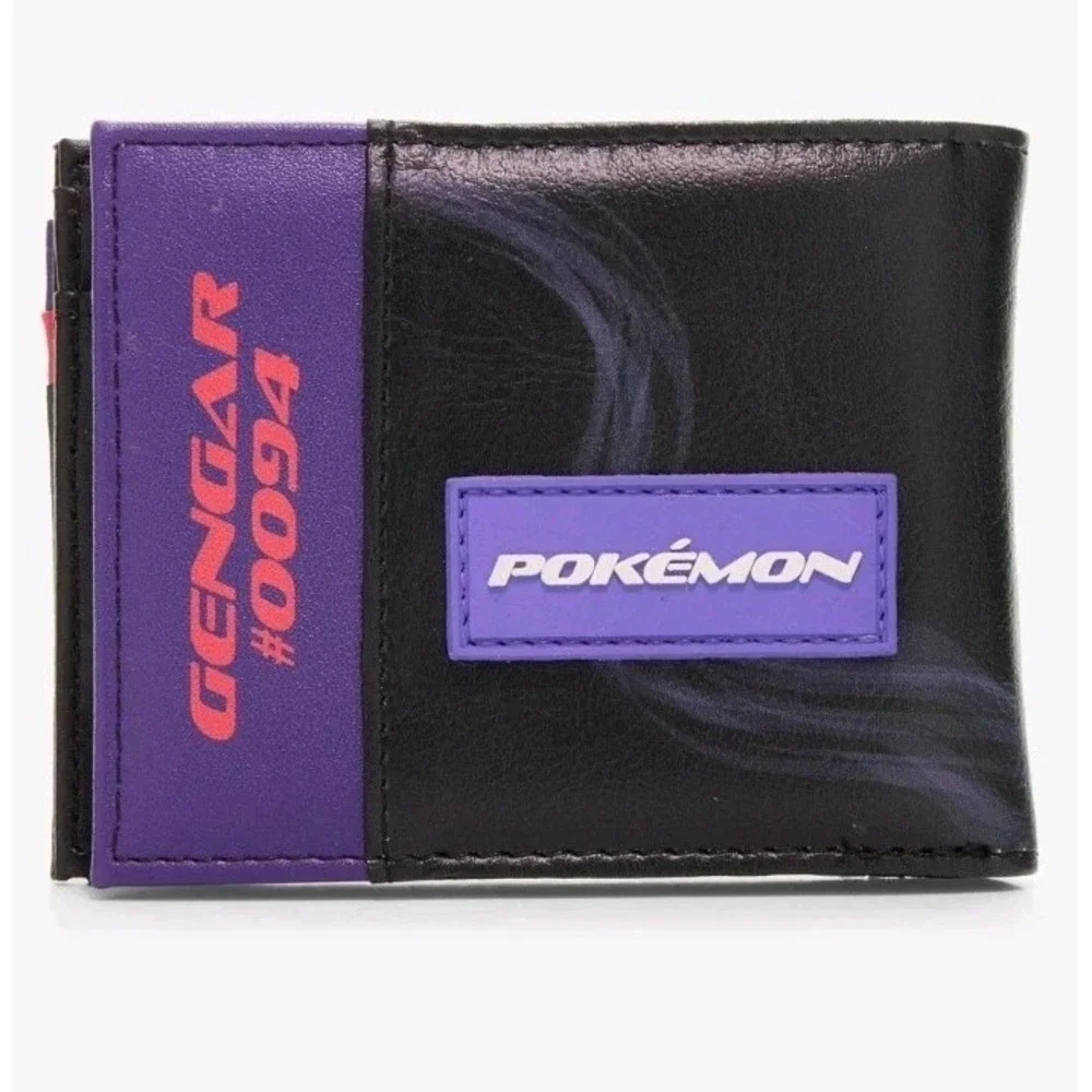 Pokémon Gengar Pokedex #0094 Bifold Wallet & Cardholder Purple NEW